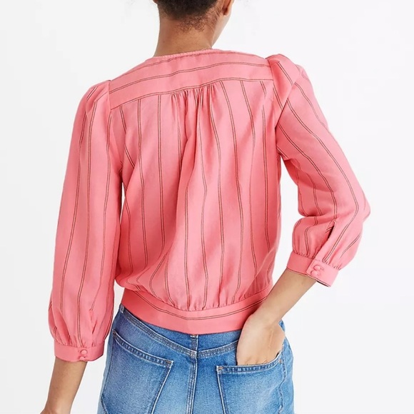 Madewell wrap top in Cecelia stripe size medium - Picture 6 of 7